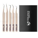 Smoothed tip volume tweezers wholesale with 45 degree, 90 degree, curved and L type fiber tips