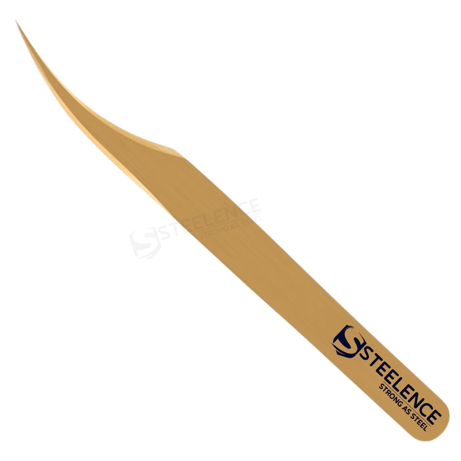 german-straight-gold-eyelash-tweezers Straight point gold eyelash extension tweezers manufactured with German precision steel for professional lash use